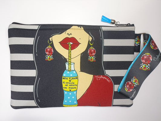 PACK NO ME IMPORTA BOLSO DE MANO + MONEDERO DE PIEL