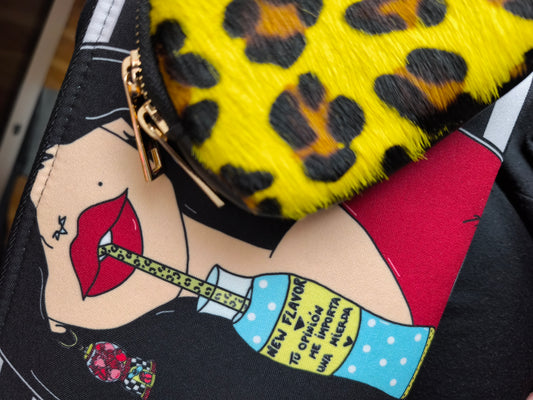 PACK NO ME IMPORTA BOLSO DE MANO + MONEDERO DE PIEL