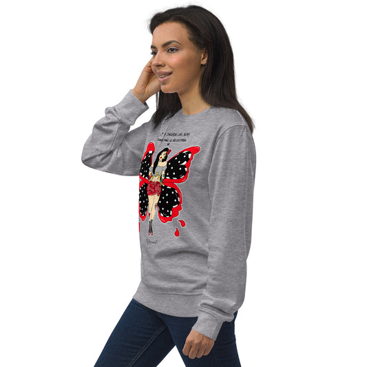 Sudadera orgánica unisex Mariposa