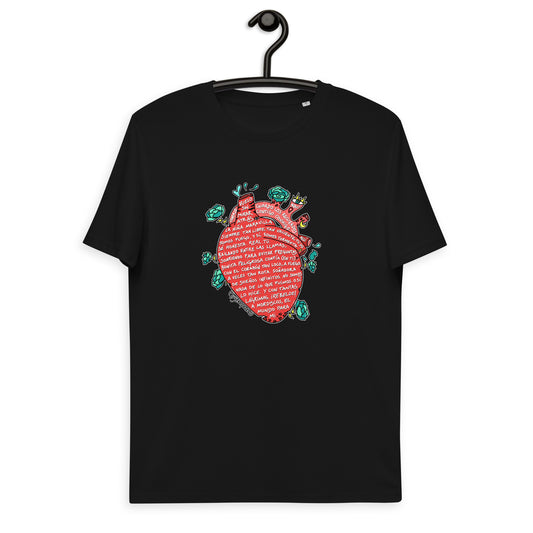 Camiseta de algodón orgánico unisex Corazón Lleno