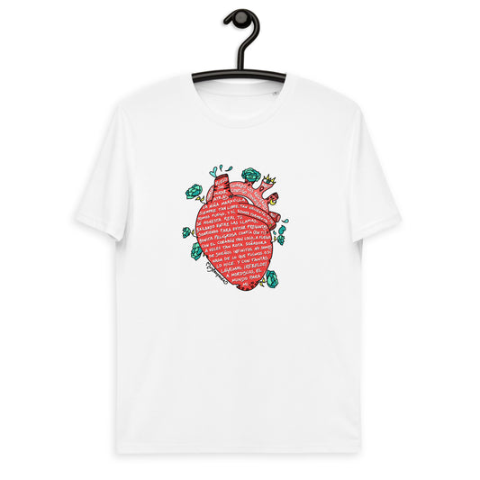 Camiseta de algodón orgánico unisex Corazón Lleno