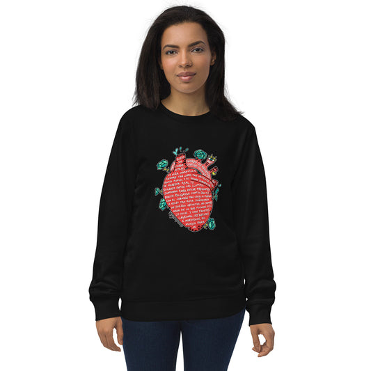 Sudadera orgánica unisex Corazón Lleno