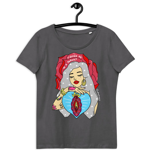 Camiseta ecológica ajustada para mujer Quién me para